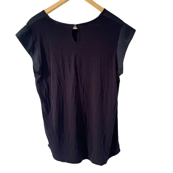 Mataphor‎ Black Cap Sleeve Round Neck Blouse - Picture 2 of 12